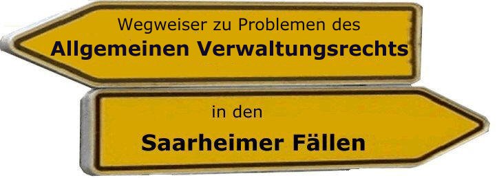 Wegweiser zu Problemen des Allgemeinen Verwaltungsrechts